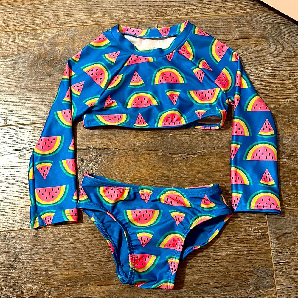 Watermelon Rash Guard w/ Toddler “Bikini” Set